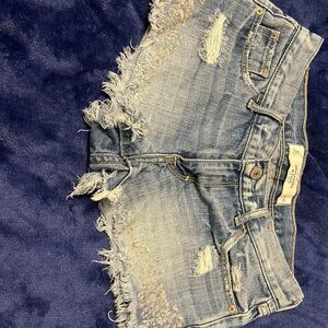 Distressed Frayed Cut Off Shorts
